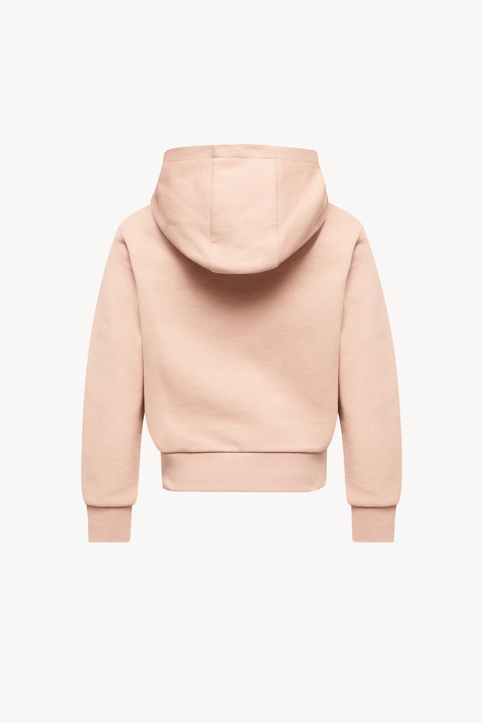 Embroidered Logo Cotton Hoodie Girl Light Pink Moncler 4